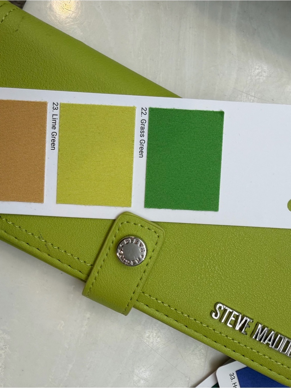 Steve Madden Lime Green Snap Wallet